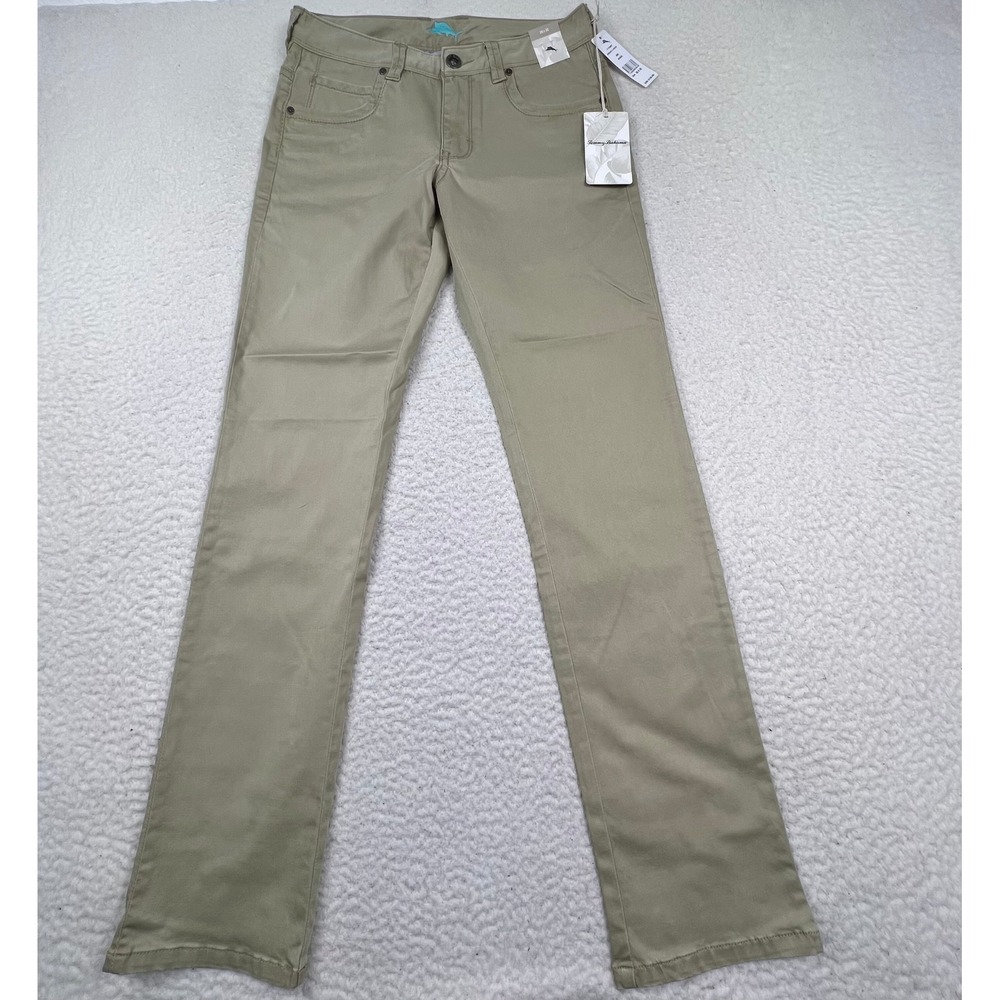 NWT Tommy Bahama Boracay 5 Pocket Pants Mens 28x32 Khaki Stretch Casual Golf